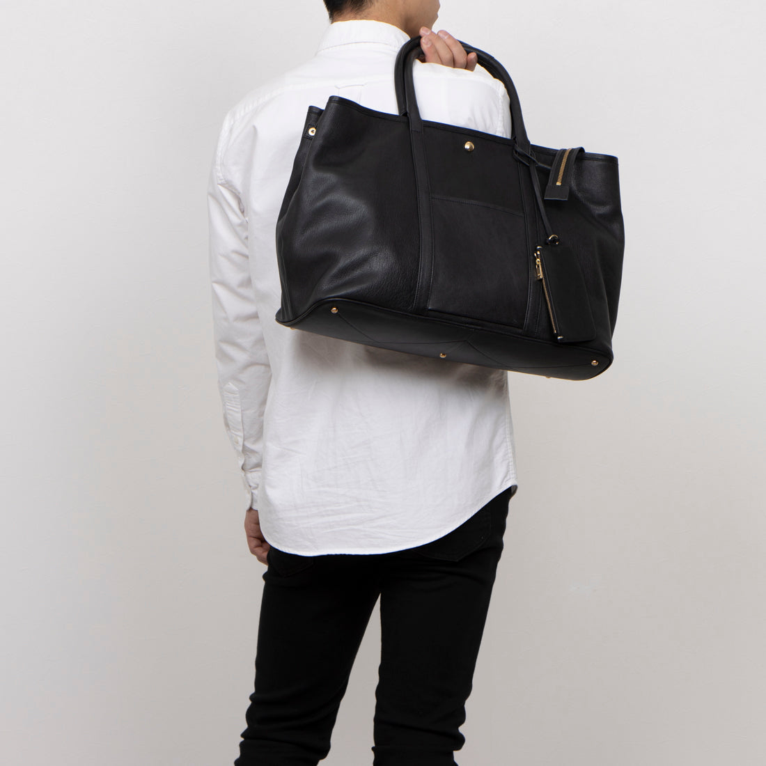 Genuine Leather Tote Bag Big with Pouch
