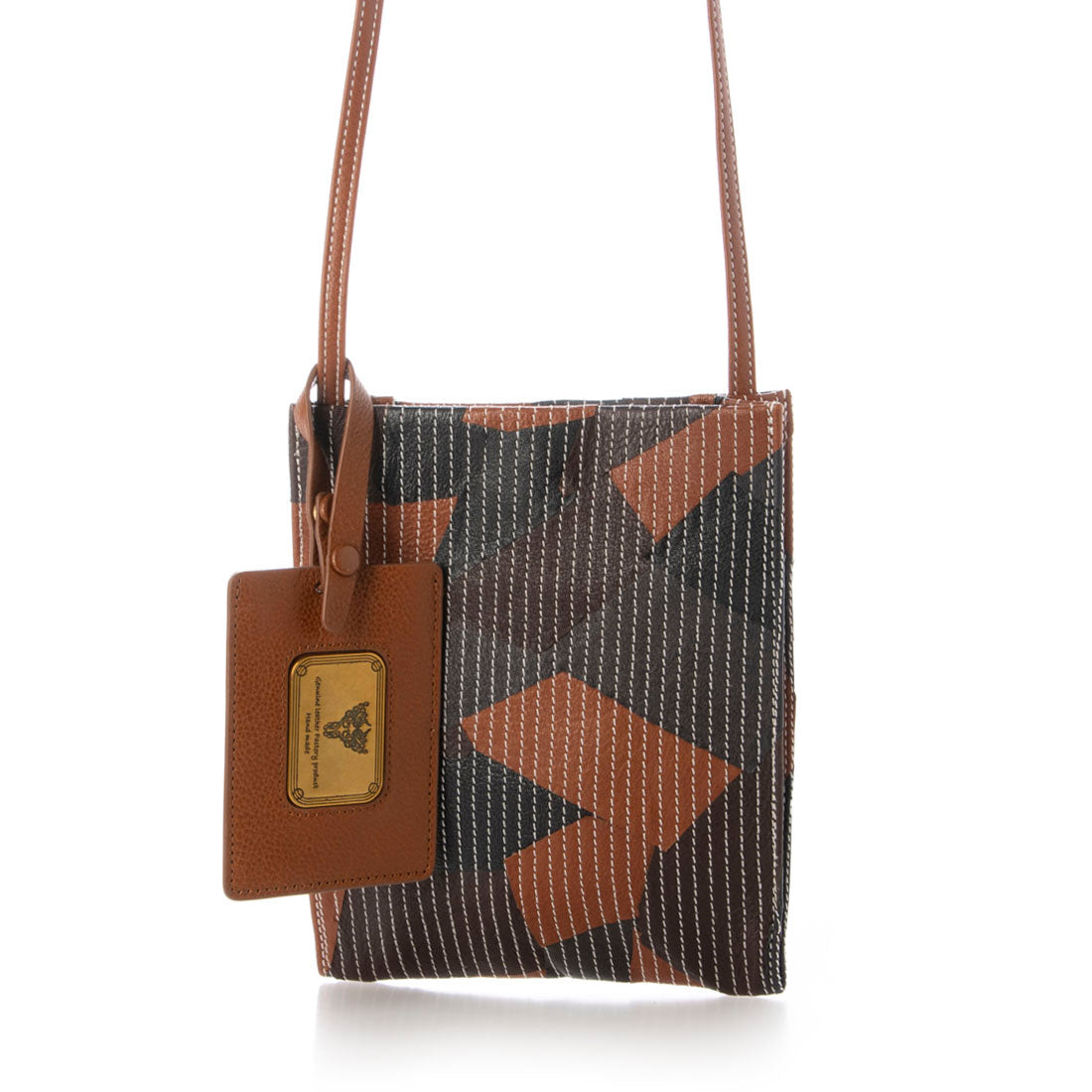 Genuine Leather Patchwork Shoulder Bag Mini