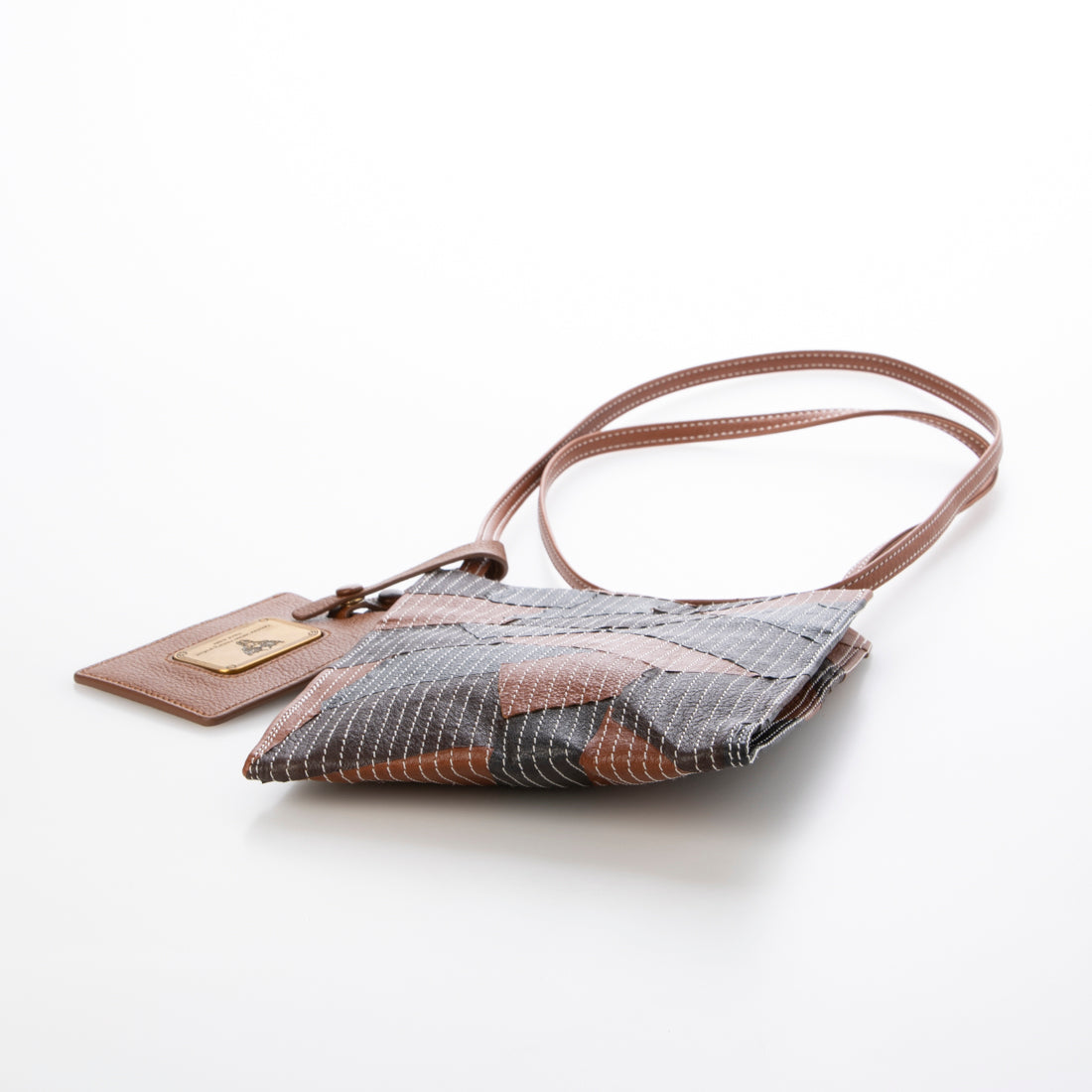 Genuine Leather Patchwork Shoulder Bag Mini