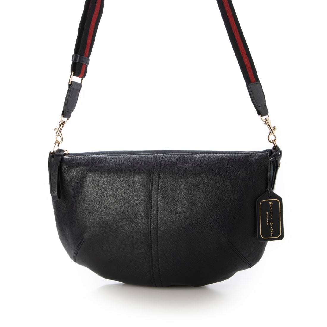 ジェニュインレザー Genuine Leather ムーン本革ショルダーバッグ （DARK NAVY） DARK NAVY