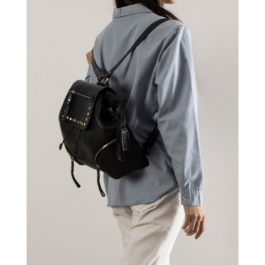 ジェニュインレザー Genuine Leather 天然シボ レザーリュック 本革 （DARK NAVY） DARK NAVY