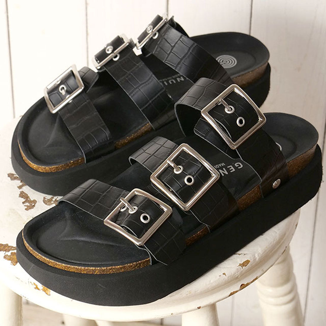 ジェニュインズ GENUINS CRISTI NAPA-VEGAN-BLACK [G105782JT] （NAPA-VEGAN-BLACK） NAPA-VEGAN-BLACK