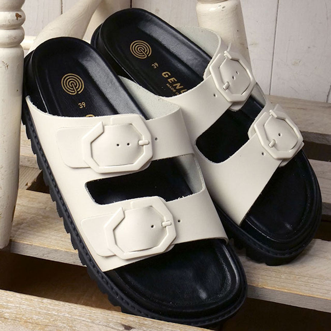 ジェニュインズ GENUINS GALIA LEATHER-OFF-WHITE [G106276JT] （LEATHER-OFF-WHITE） LEATHER-OFF-WHITE