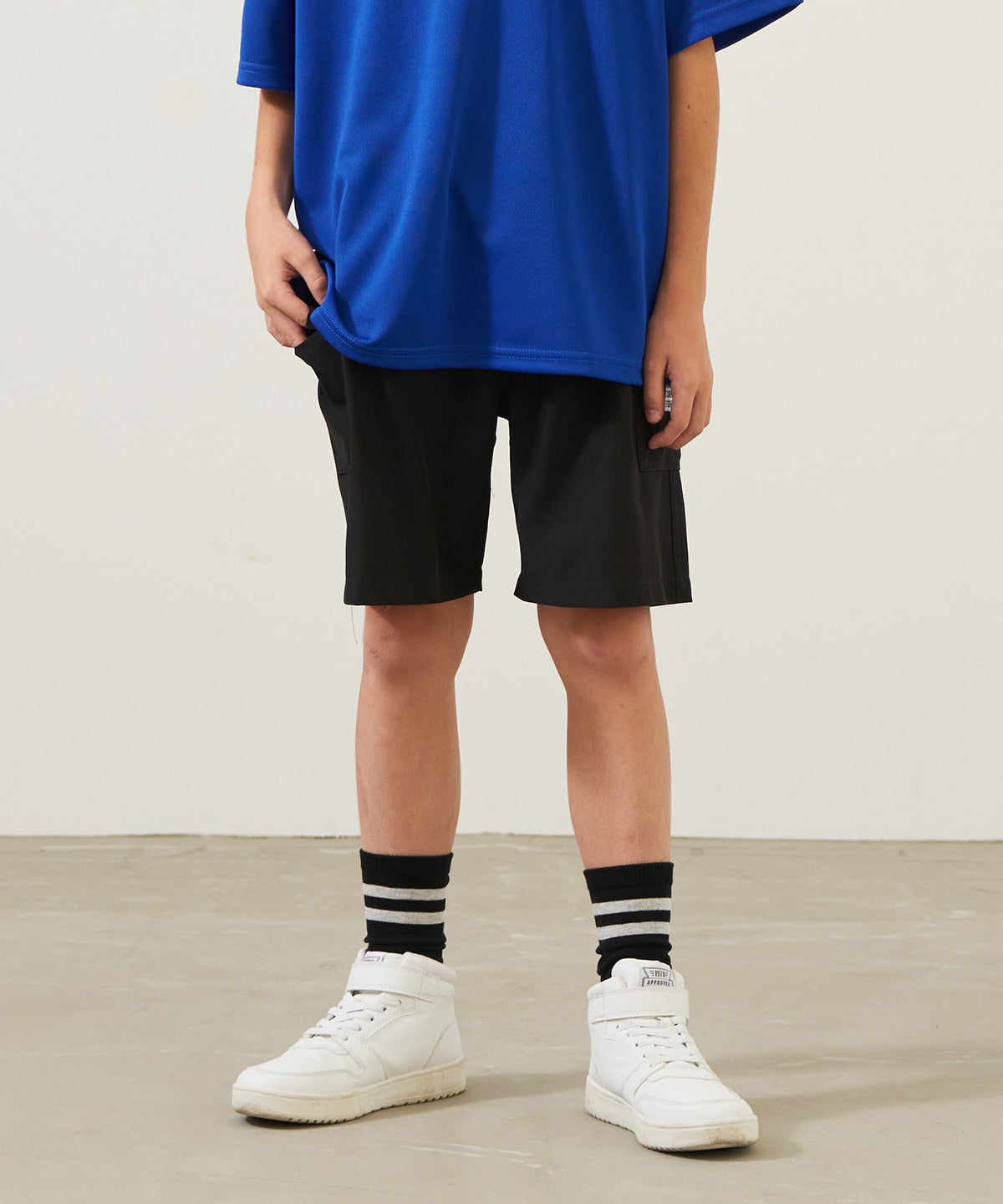 ディフィット D.FIT ストレッチタフタショートパンツ,ブラック
