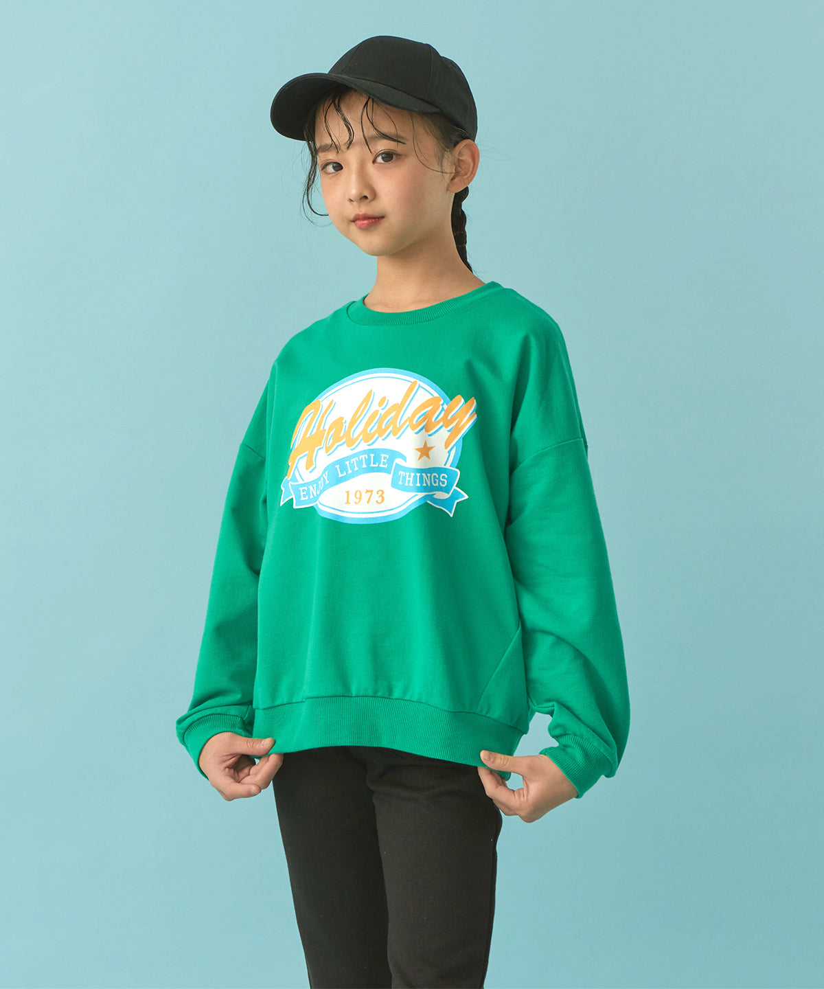 ディフィット D.FIT ミニ裏毛 トレーナー,グリーン