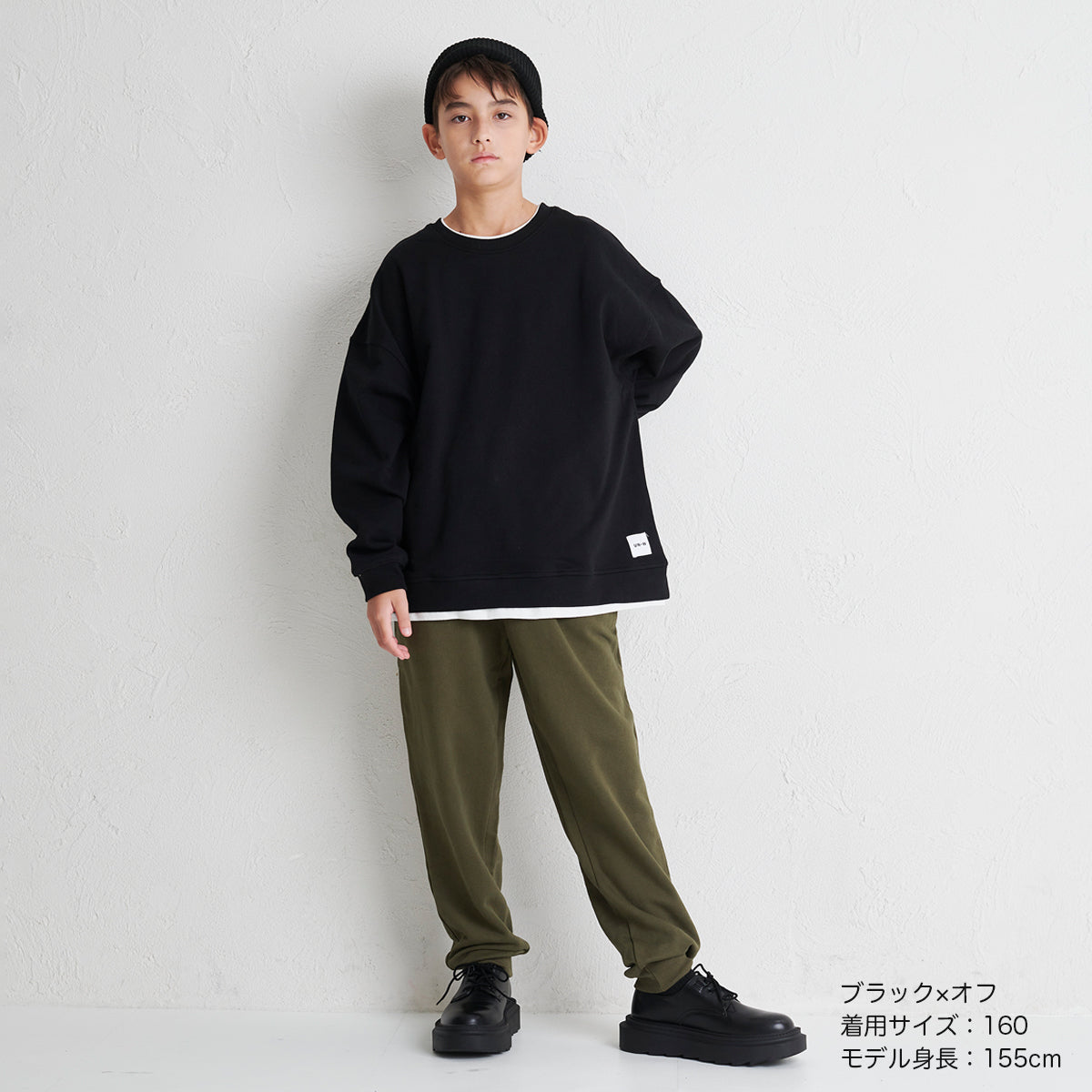 D.FIT Double Collar Fake Layered Fleece BIG Trainer