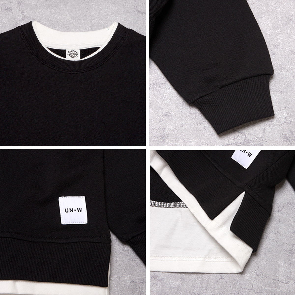 D.FIT Double Collar Fake Layered Fleece BIG Trainer