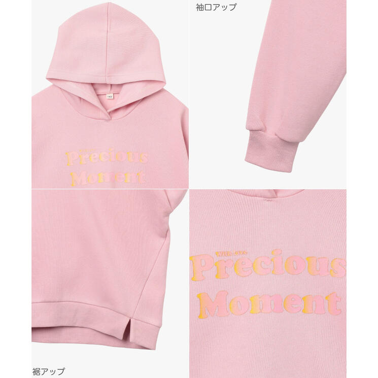 D.FIT Fleece Lined Front Slit Logo Hoodie