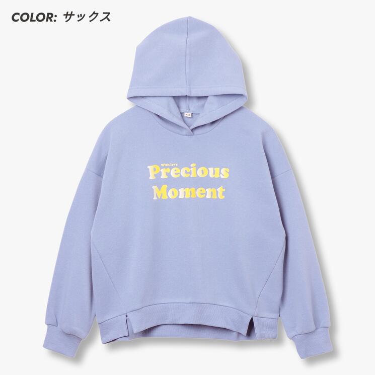 D.FIT Fleece Lined Front Slit Logo Hoodie