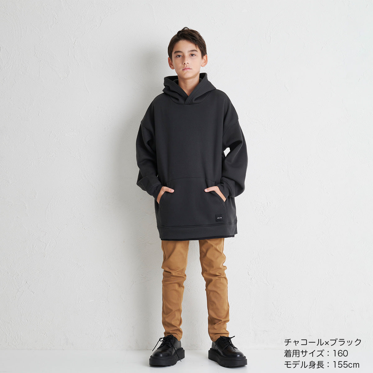 D.FIT Fleece Lined BIG Sweat Parka Trainer BIG Silhouette Hoodie with Hood