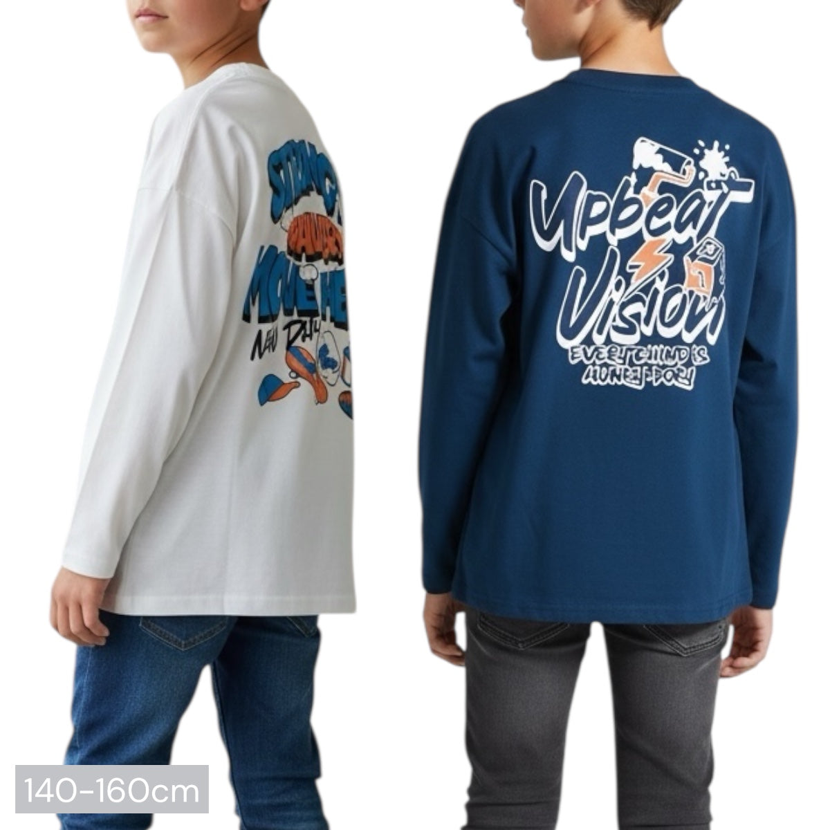 ディフィット D.FIT バックプリント 長袖Tシャツ （BLUE） BLUE
