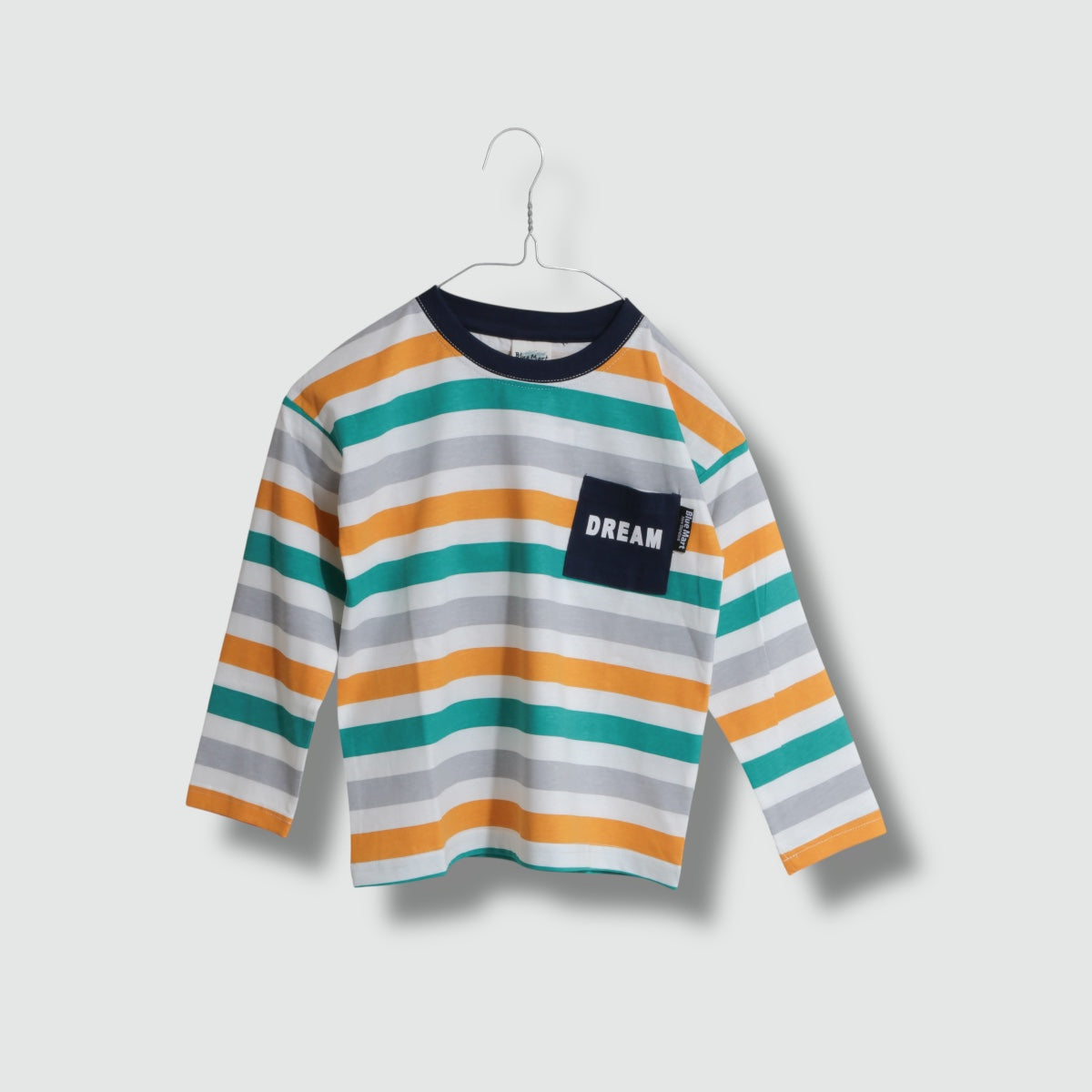 ディフィット D.FIT ボーダープリント 胸ポケット 長袖Tシャツ （YELLOW） YELLOW