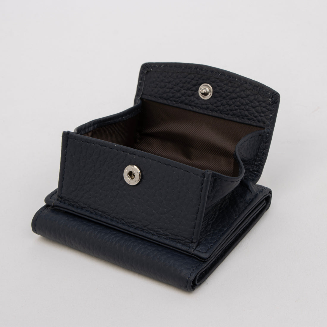 ジオアンドジア GIO&GIA ミニ財布 三つ折り財布 本革 牛革 ミニウォレット 小さい 軽い財布 小銭入れ コンパクト （ネイビー） ネイビー