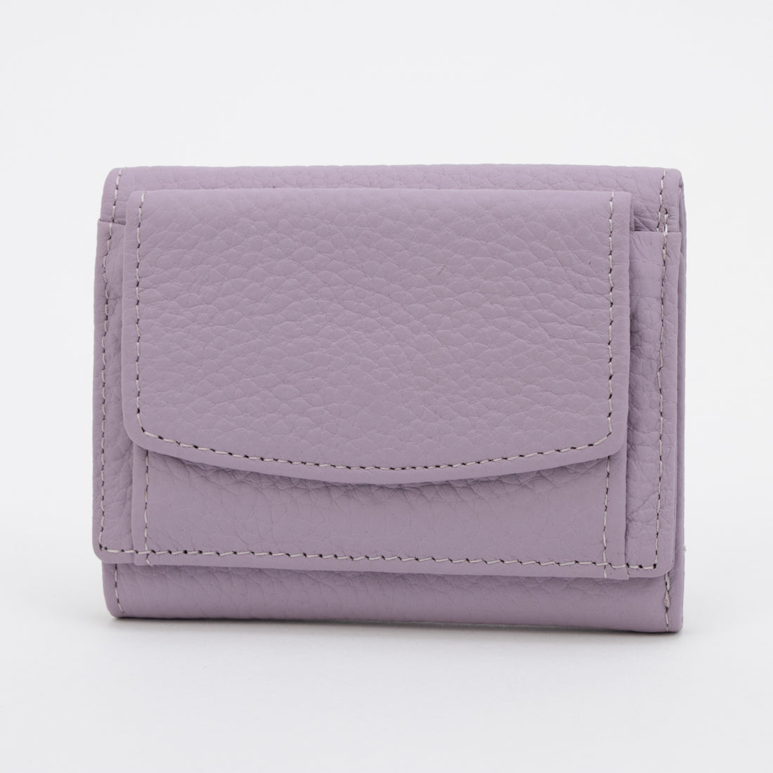 ジオアンドジア GIO&GIA ミニ財布 三つ折り財布 本革 牛革 ミニウォレット 小さい 軽い財布 小銭入れ コンパクト （ライトパープル） ライトパープル