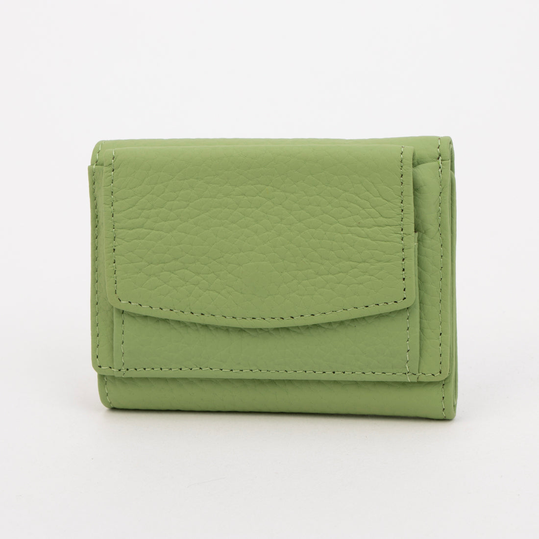 ジオアンドジア GIO&GIA ミニ財布 三つ折り財布 本革 牛革 ミニウォレット 小さい 軽い財布 小銭入れ コンパクト （グリーン） グリーン