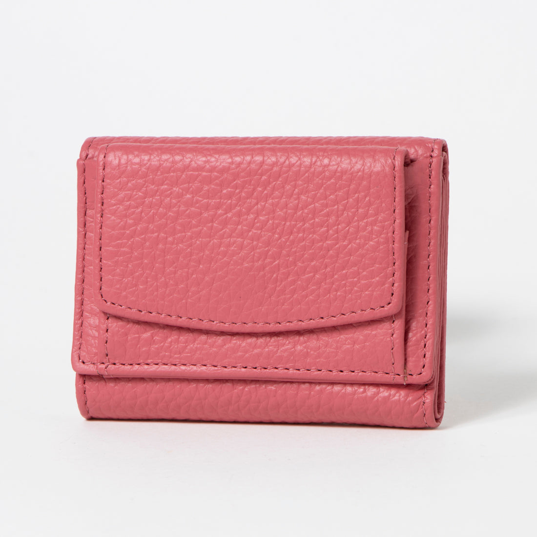 ジオアンドジア GIO&GIA ミニ財布 三つ折り財布 本革 牛革 ミニウォレット 小さい 軽い財布 小銭入れ  コンパクト （PINK） PINK