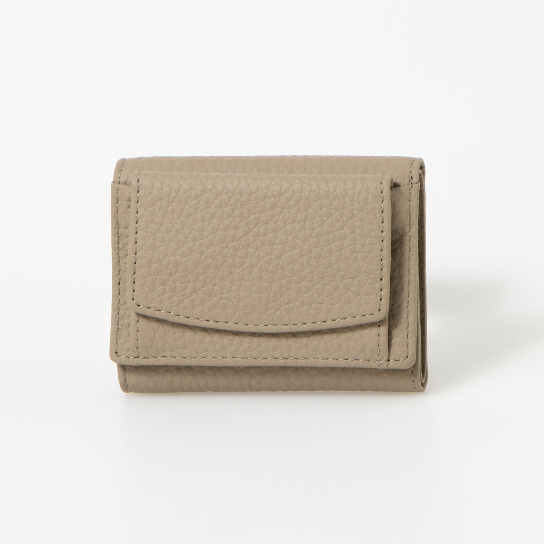 ジオアンドジア GIO&GIA ミニ財布 三つ折り財布 本革 牛革 ミニウォレット 小さい 軽い財布 小銭入れ コンパクト （グレー） グレー