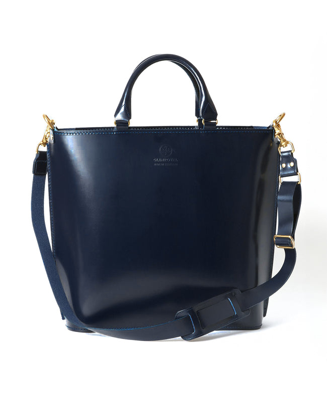 グレンロイヤル GLENROYAL グレンロイヤル トートバッグ メンズ レディース ブランド ブライドルレザー 本革 ファスナー付き A4 2WAY GLENROYAL 01-5845 （ダークブルー） ダークブルー