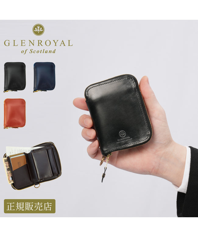 グレンロイヤル GLENROYAL 新商品/渡辺/グレンロイヤル//SMALL ZIP WALLET/ラウンド二つ折り財布【03-5814】 （ニューブラック） ニューブラック