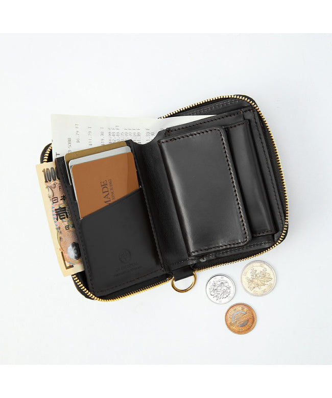 グレンロイヤル GLENROYAL 新商品/渡辺/グレンロイヤル//SMALL ZIP WALLET/ラウンド二つ折り財布【03-5814】 （ニューブラック） ニューブラック