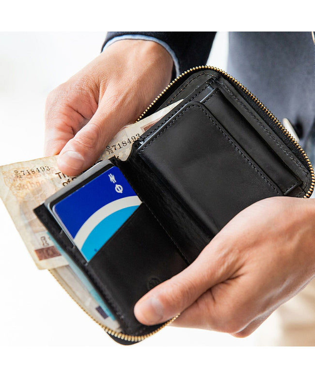 グレンロイヤル GLENROYAL 新商品/渡辺/グレンロイヤル//SMALL ZIP WALLET/ラウンド二つ折り財布【03-5814】 （ニューブラック） ニューブラック