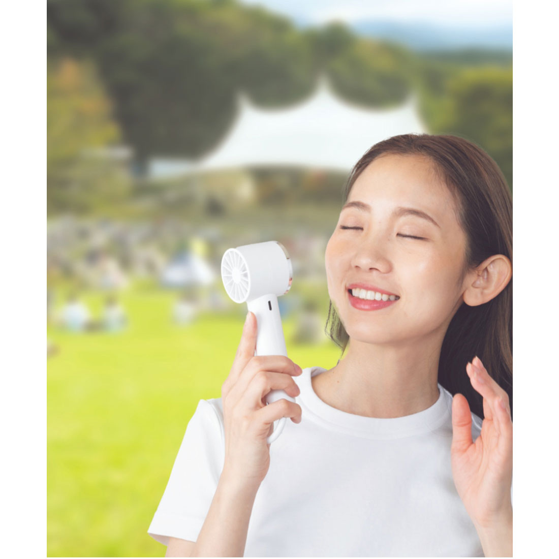 グローバルジャパン GLOBAL JAPAN ペルチェクールハンディファン （ホワイト） ホワイト