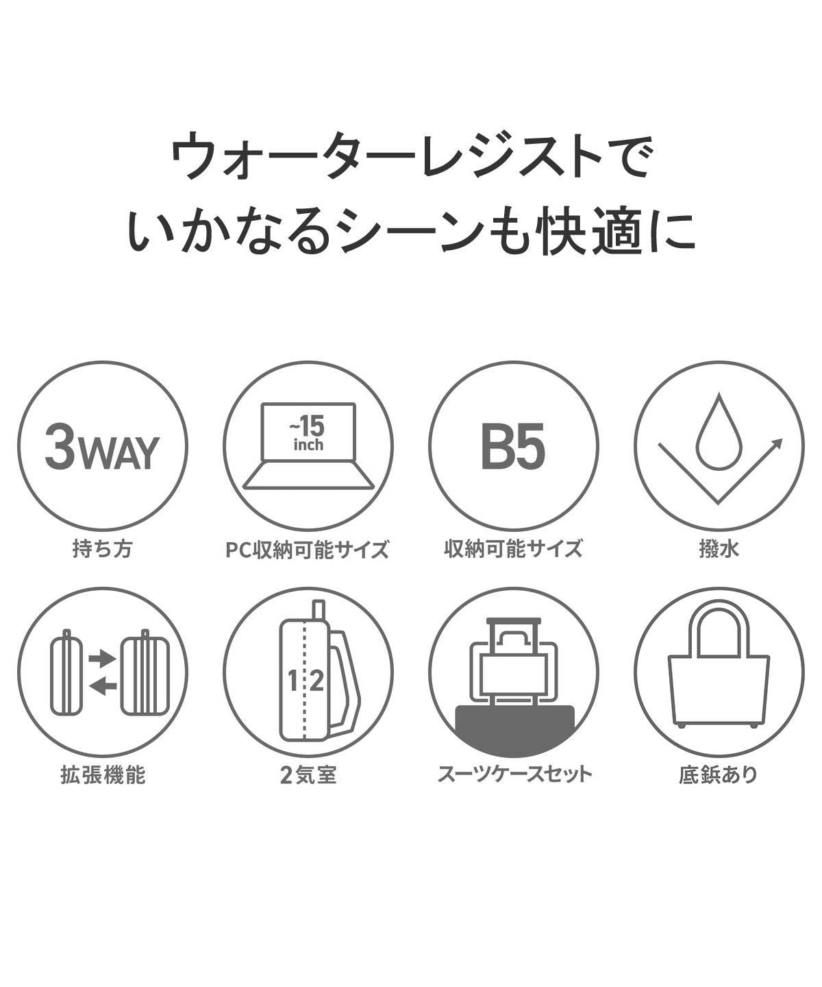 エース ACE エース ビジネスバッグ ACE ヴィターラ WR 3WAY リュック ブリーフケース 通勤 PC収納 B4 22L 26L エキスパンダブル 2層 61144 （ブラック） ブラック