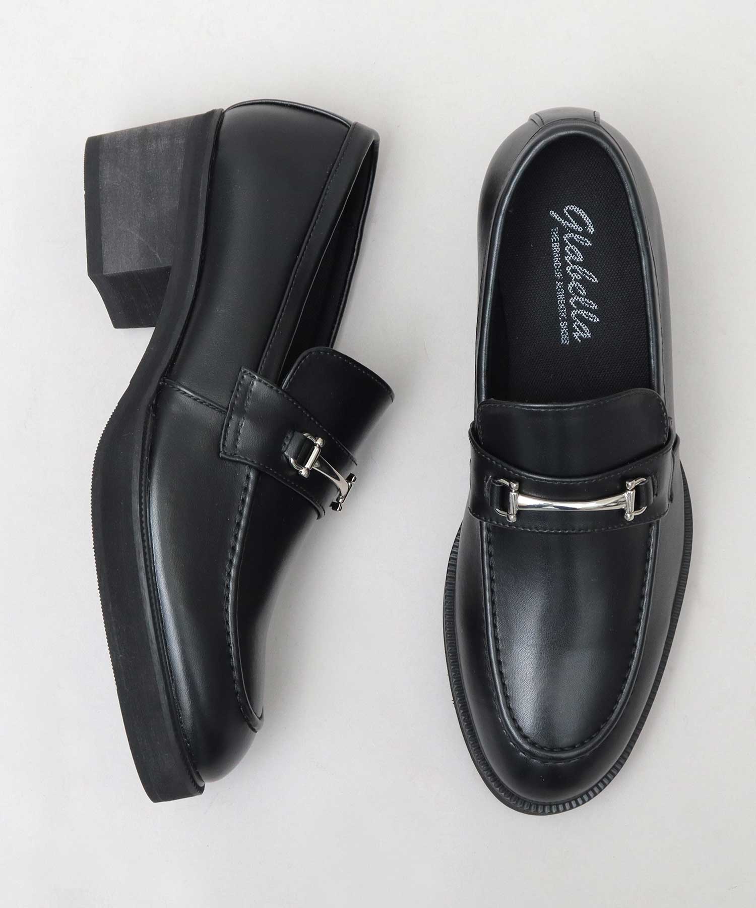 Gravela glabella bit loafer high heel loafer black