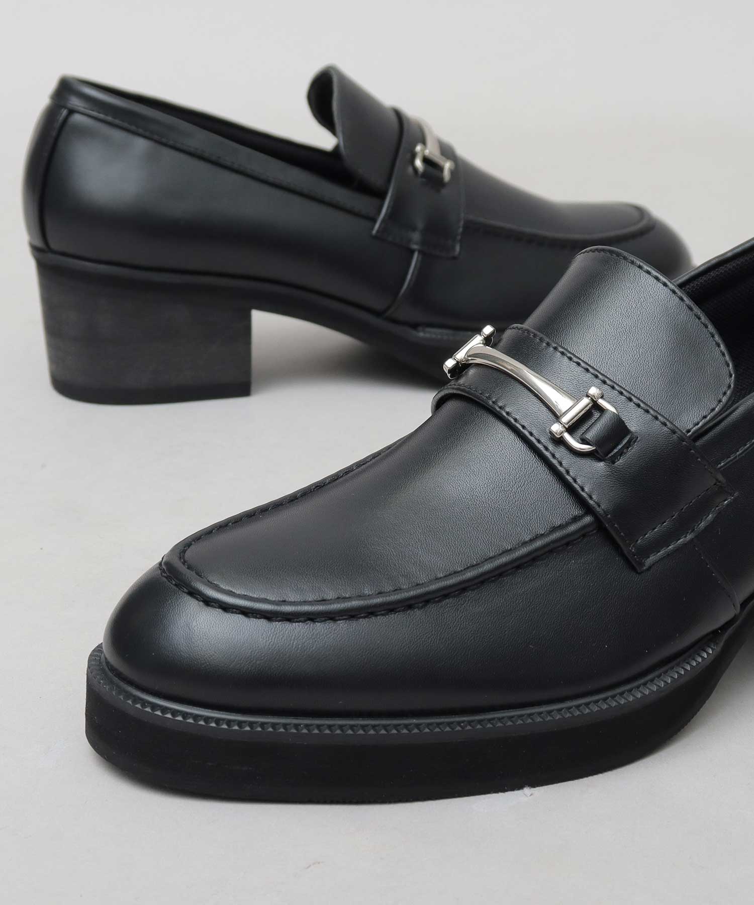 眉間樂福鞋 高跟樂福鞋 黑色