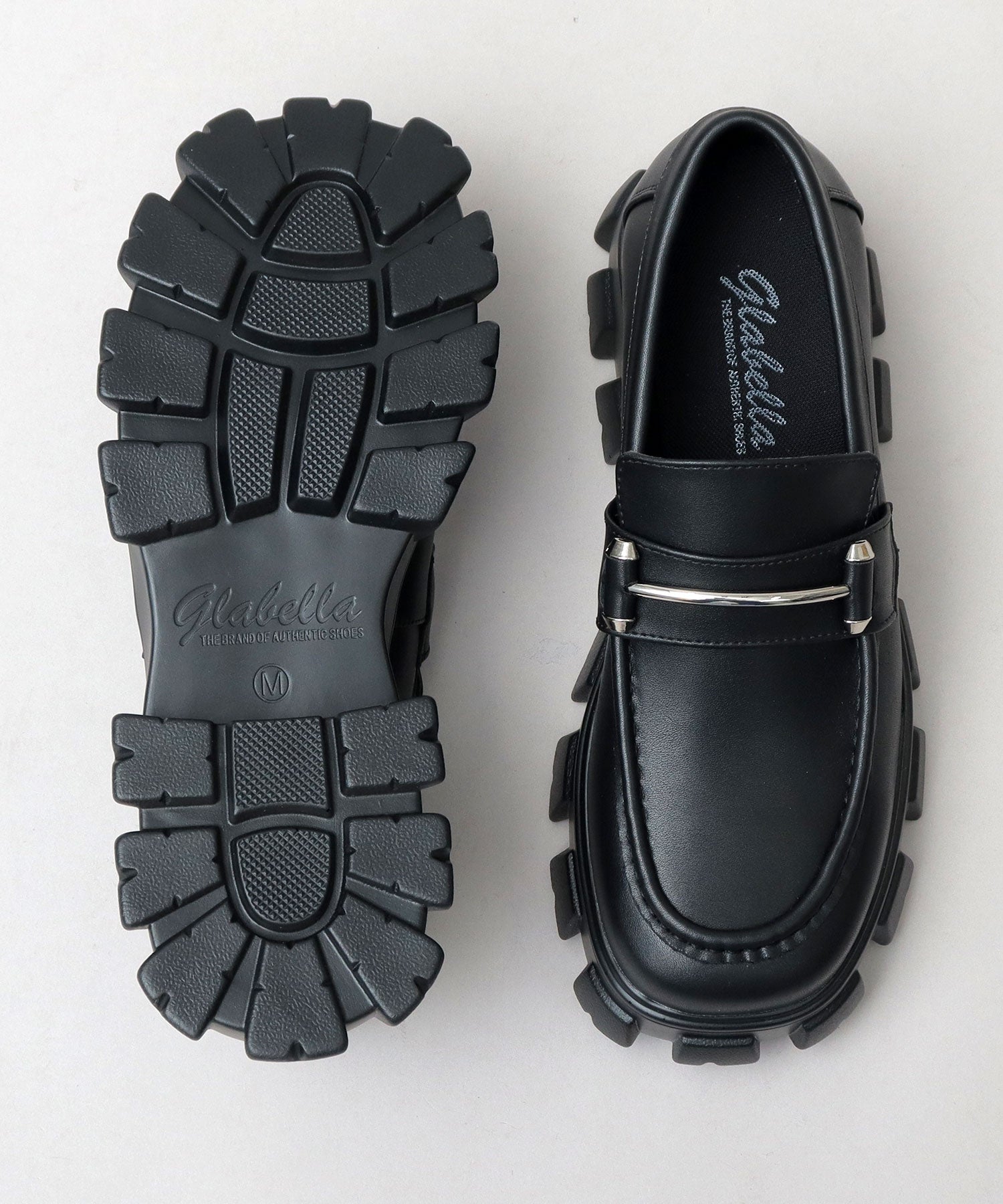 Gravela glabella thick-soled bit loafers men's loafers men's shoes black simple