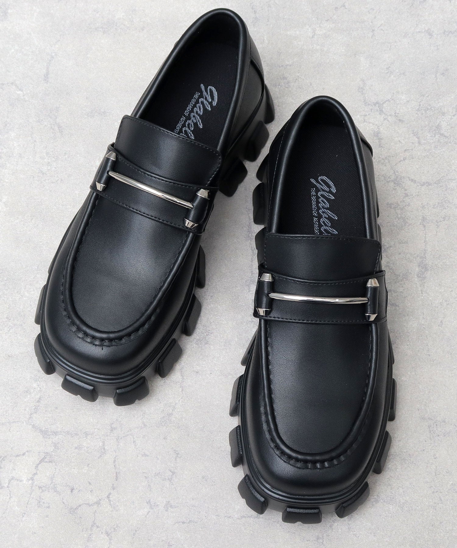 Gravela glabella thick-soled bit loafers men's loafers men's shoes black simple