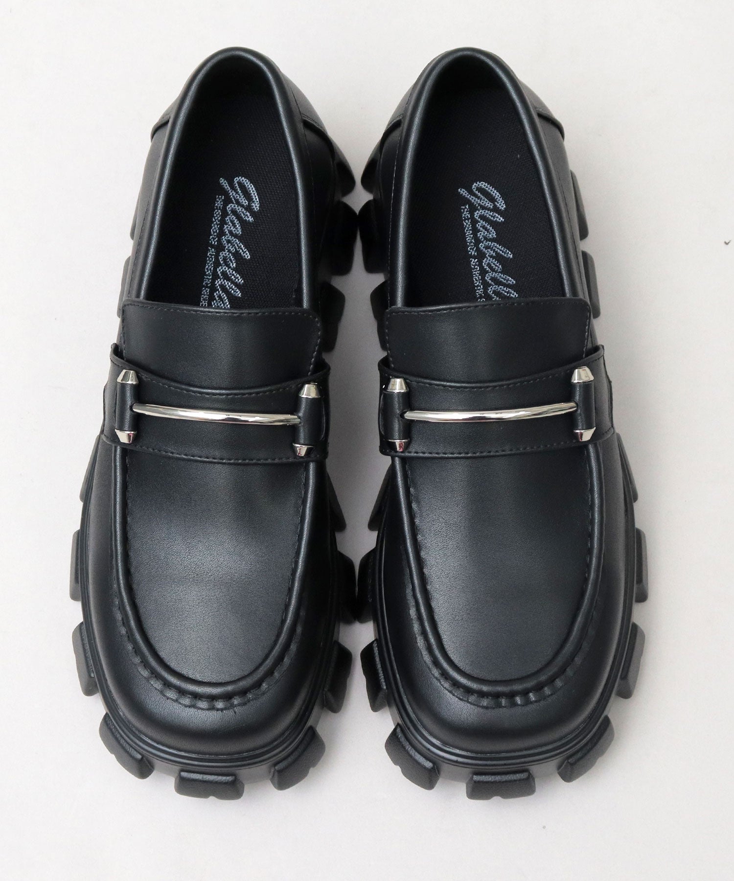 Gravela glabella thick-soled bit loafers men's loafers men's shoes black simple