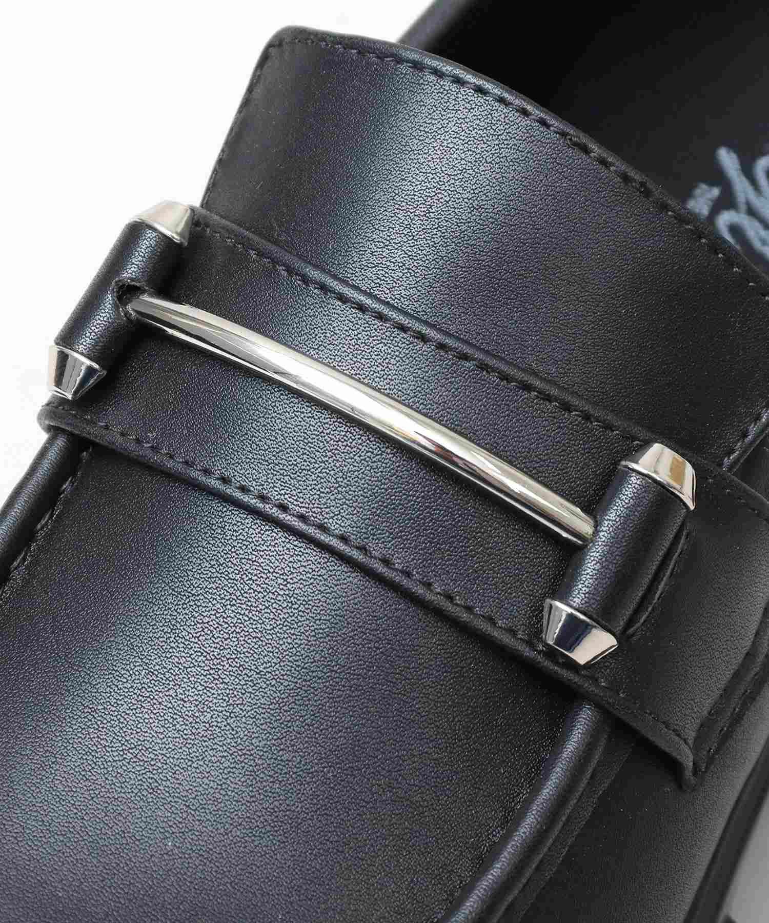 Gravela glabella thick-soled bit loafers men's loafers men's shoes black simple