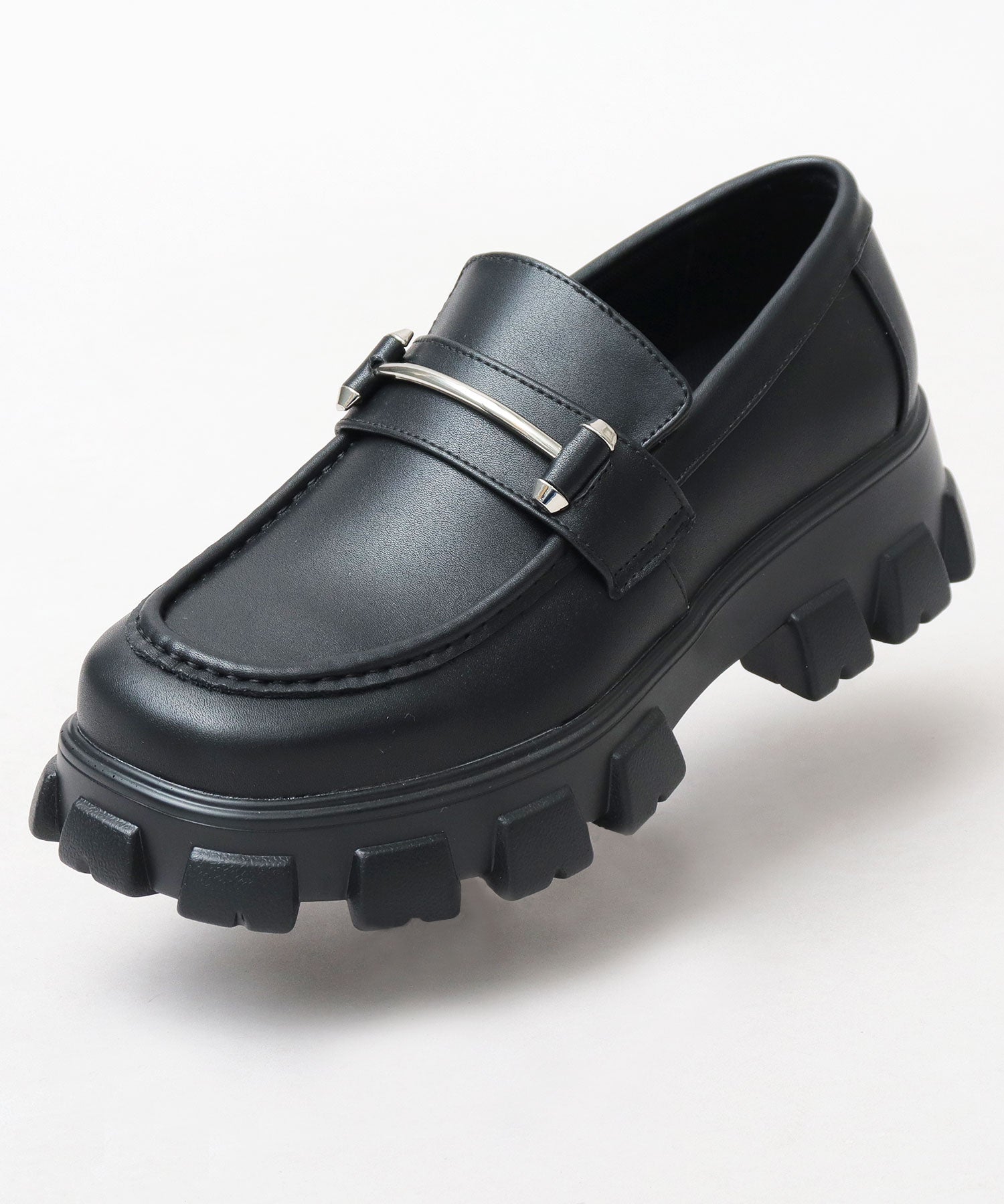 Gravela glabella thick-soled bit loafers men's loafers men's shoes black simple