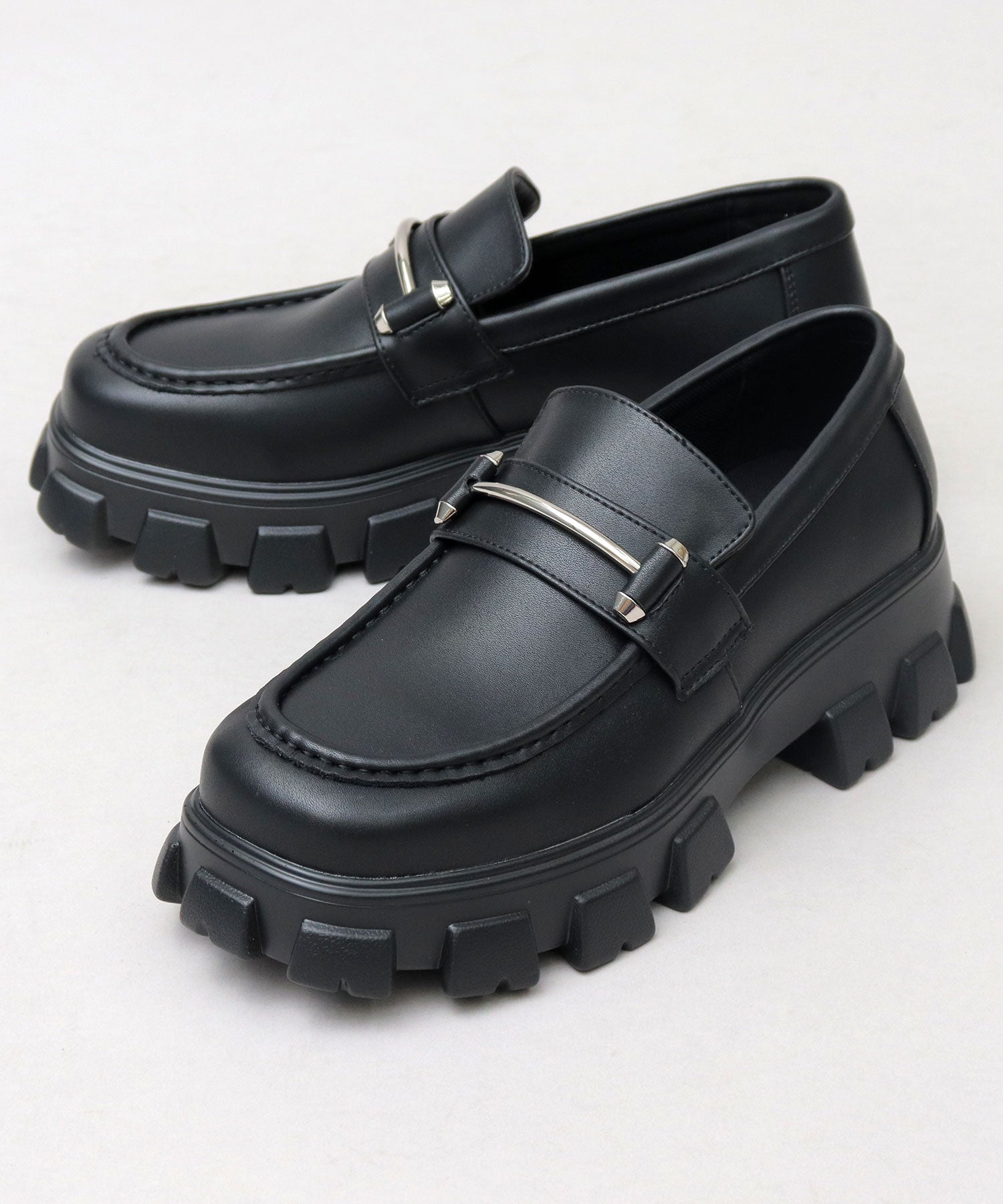 Gravela glabella thick-soled bit loafers men's loafers men's shoes black simple
