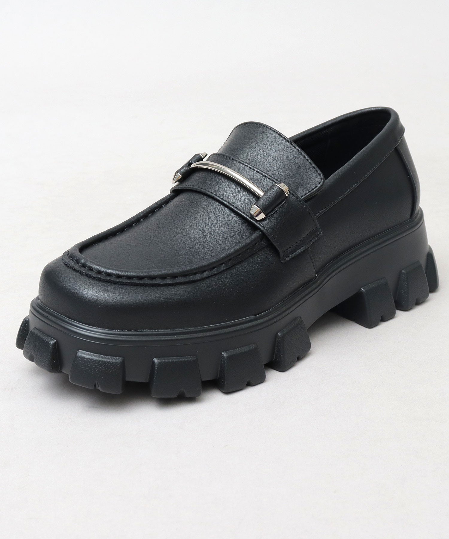Gravela glabella thick-soled bit loafers men's loafers men's shoes black simple