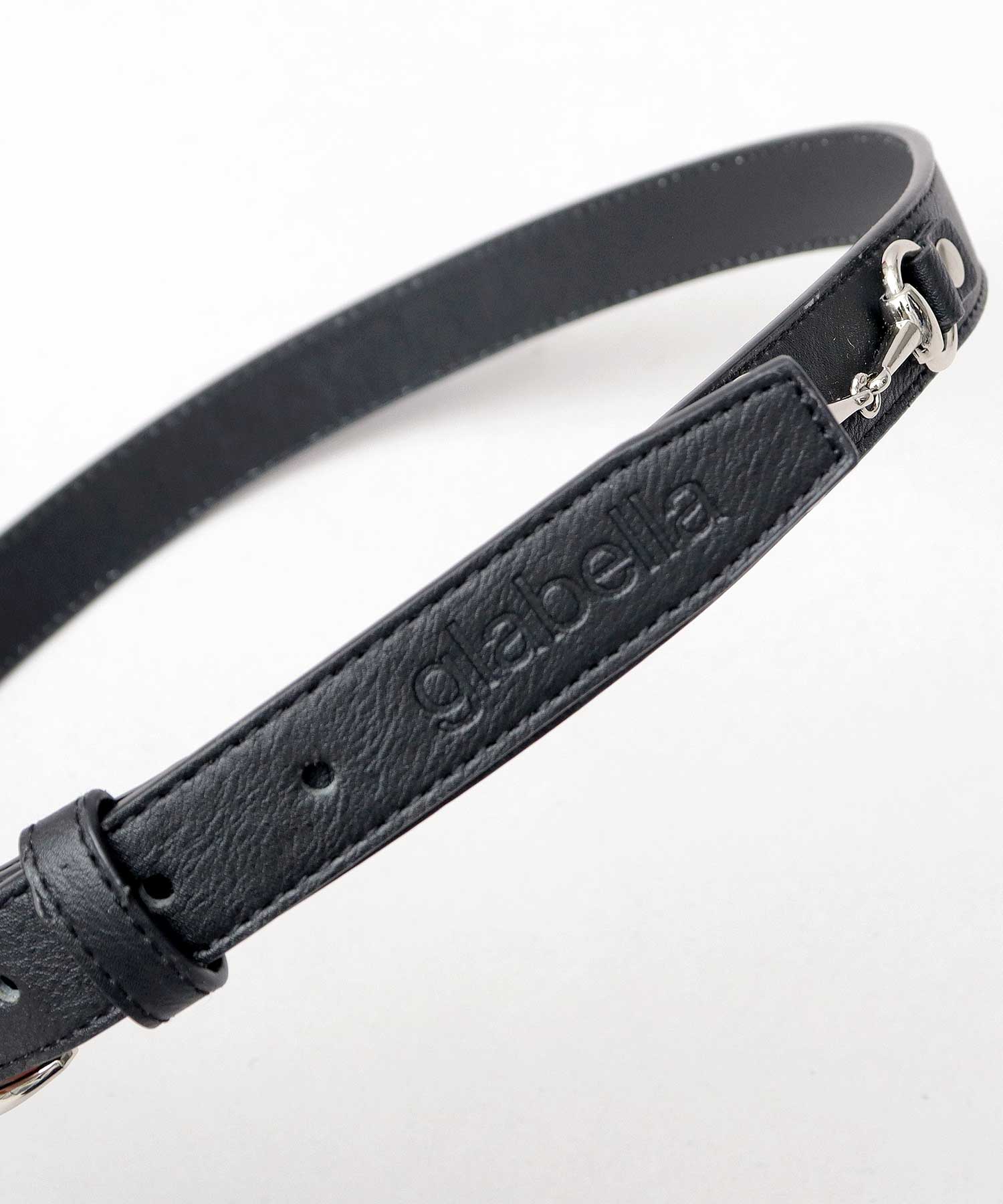 グラベラ glabella ベルト メンズ 細ベルト ナローベルト ビット付き 細め 合皮 フェイクレザー シルバービット