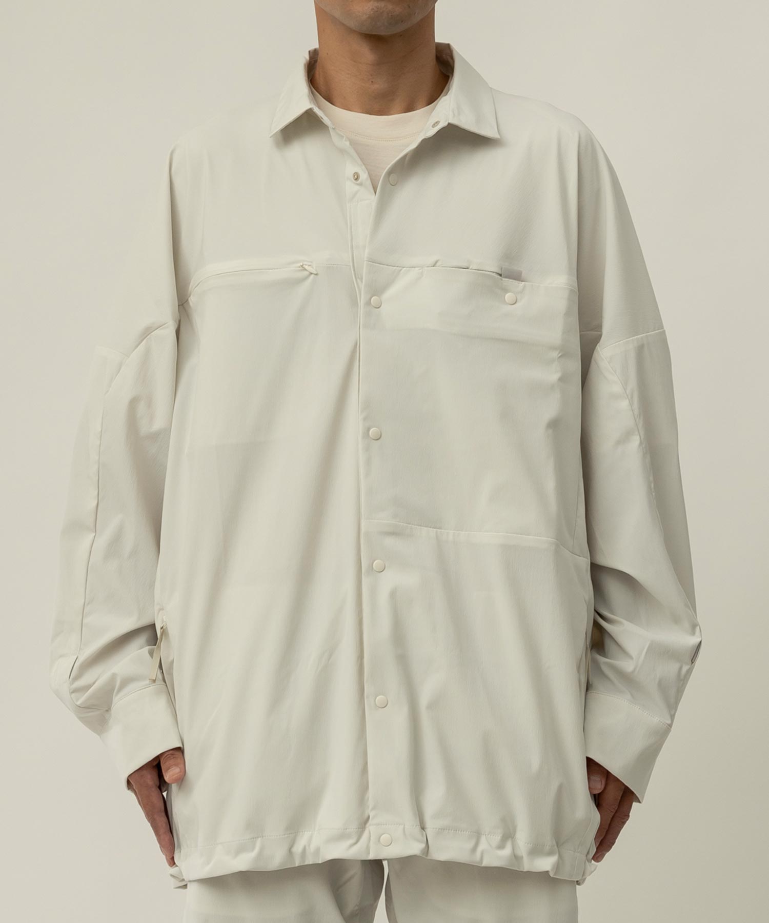 アルクフェニックス alk phenix alk phenix Square Pocket Shirts KAR ロングスリーブシャツ ワイドシルエット メンズシャツ / karu