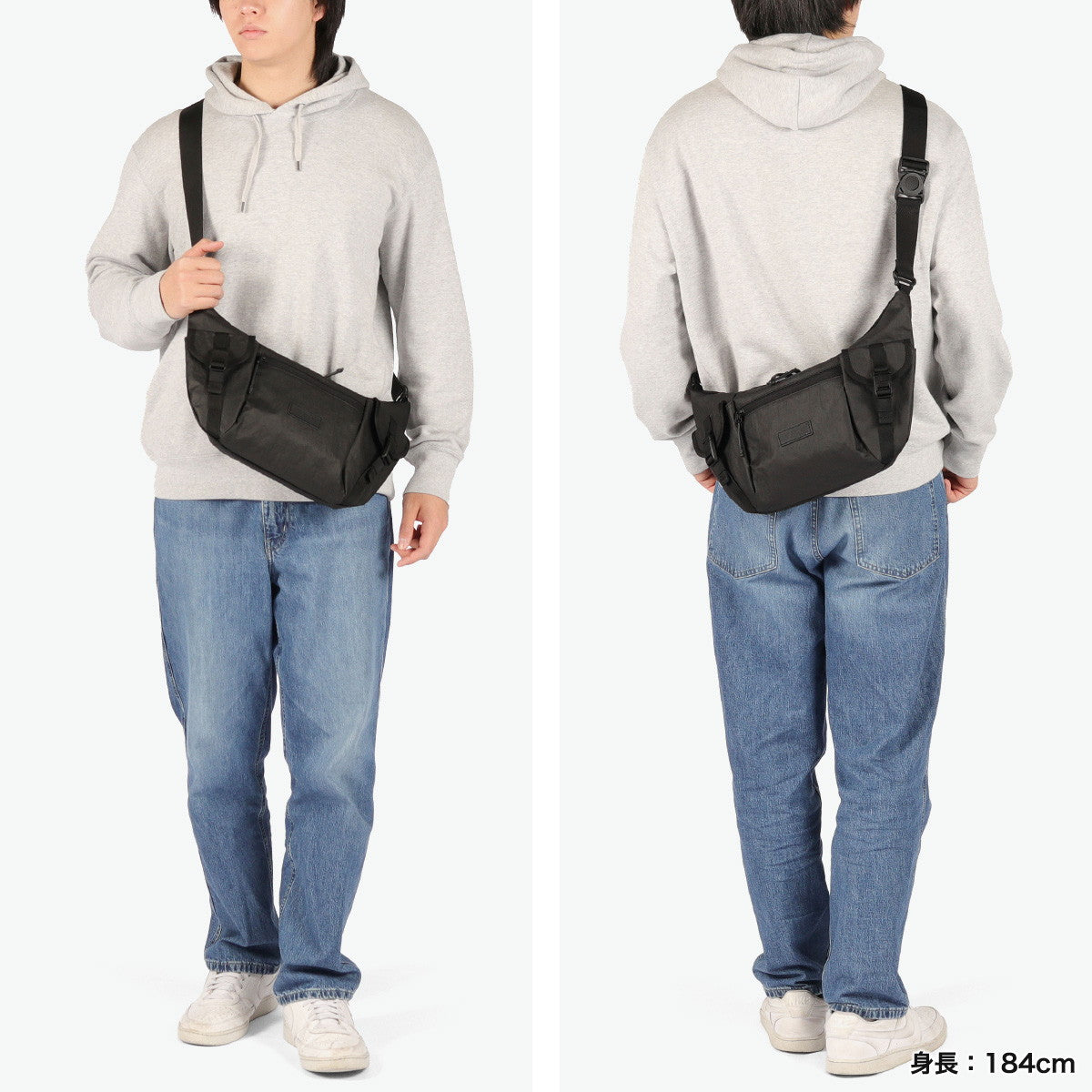 バイシクロン バイ バッグジャック BAICYCLON by bagjack ショルダーバッグ メンズ レディース 斜めがけ 小さめ ブランド カジュアル ショルダー バッグ 横型 軽量 B5 ナイロン かっこいい SHOULDER BAG BCL-75 （BLACK2） BLACK2