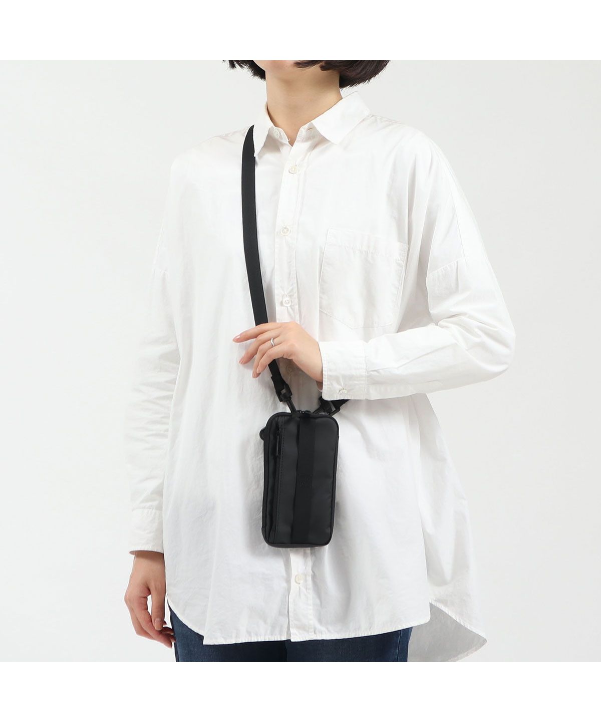 シー CIE シー ショルダーバッグ 小さめ CIE GRID3 MOBILE SHOULDER BAG ショルダーポーチ スマホショルダー 20代 日本製 032060 （ブラック） ブラック