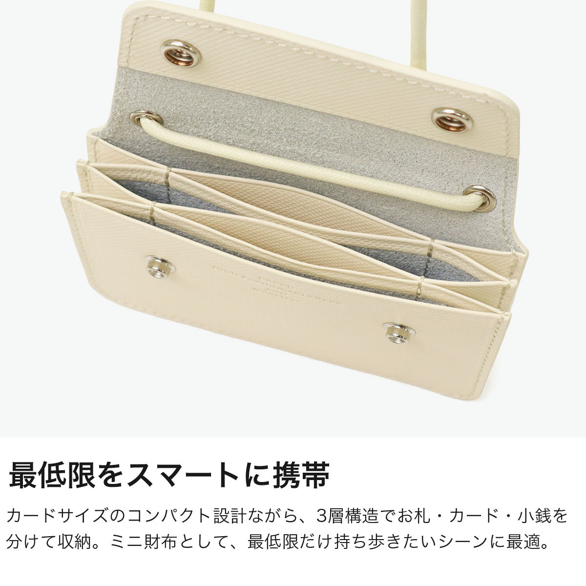 クリード Creed カードケース メンズ レディース 財布 薄い ブランド おしゃれ 本革 ストラップ付き ミニ 革財布 かぶせ カード 軽量 レザー 高級感 CANVAS LEATHER マルチカードケース 827C3 （WHITE） WHITE