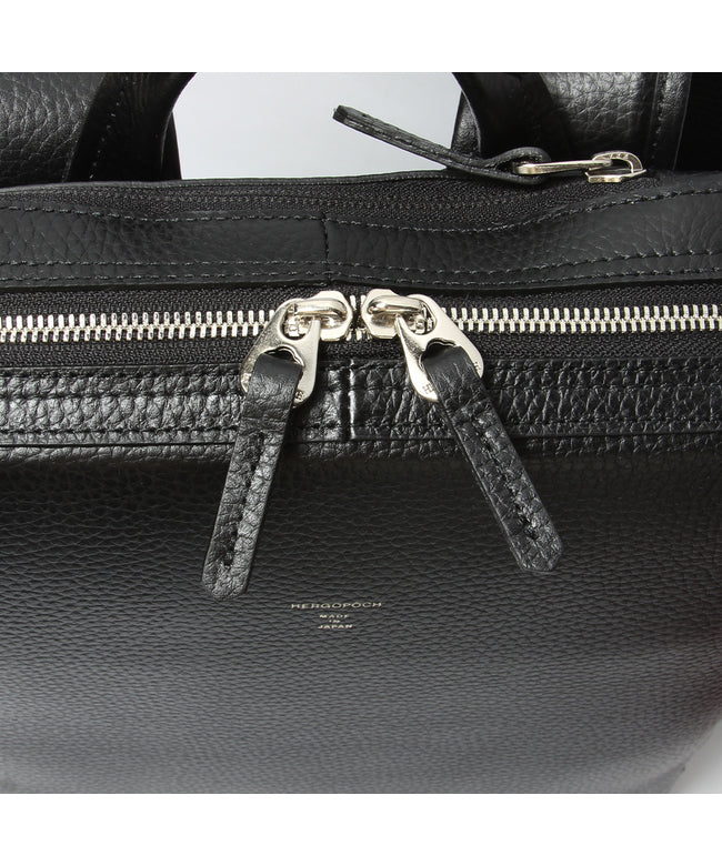 HERGOPOCH レザー　ビジネスバック　ブラック HERGOPOCH ER Embossed Leather Business Backpack for Men Brand Commutin