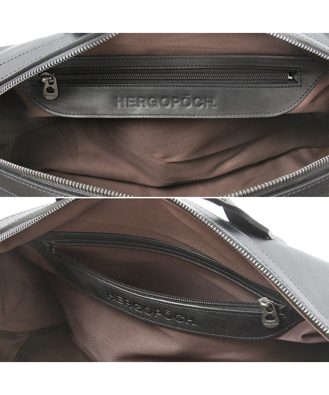 エルゴポック HERGOPOCH エルゴポック 波士頓包 男士 品牌 皮革 真皮 日本製 旅行 出差 健身 2WAY旅行袋 黑色 A4 HERGOPOCH MG2ーBT