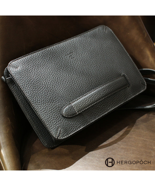 エルゴポック HERGOPOCH エルゴポック 手拿包 男士 品牌 輕量 日本製 真皮 皮革 2WAY 肩背包 第二包 HERGOPOCH HMーCSS