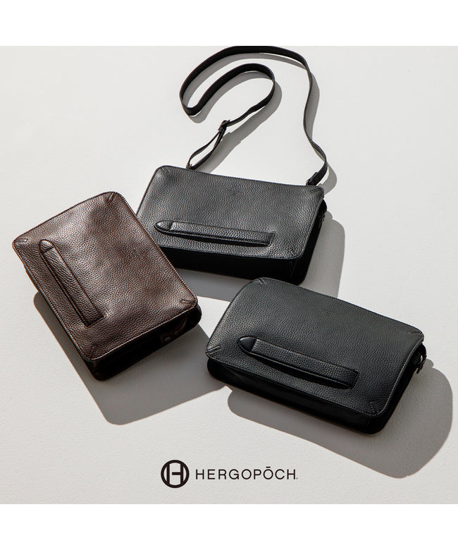 エルゴポック HERGOPOCH エルゴポック 手拿包 男士 品牌 輕量 日本製 真皮 皮革 2WAY 肩背包 第二包 HERGOPOCH HMーCSS