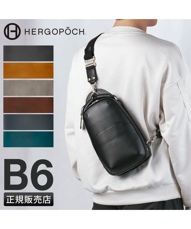 エルゴポック HERGOPOCH エルゴポック No.06 ワキシングレザー ボディバッグ ワンショルダーバッグ 男士 品牌 皮革 真皮 日本製 HERGOPOCH 06ーOS