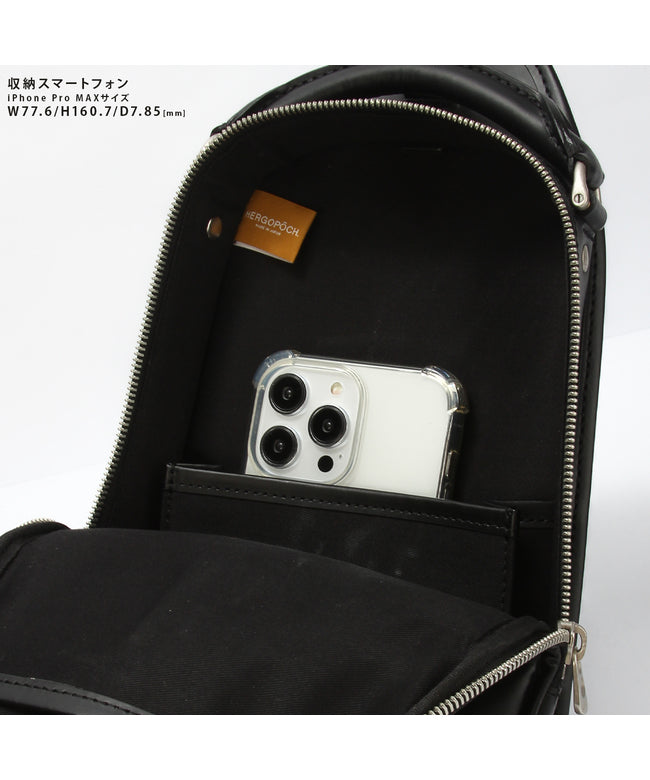 エルゴポック HERGOPOCH エルゴポック No.06 ワキシングレザー ボディバッグ ワンショルダーバッグ 男士 品牌 皮革 真皮 日本製 HERGOPOCH 06ーOS