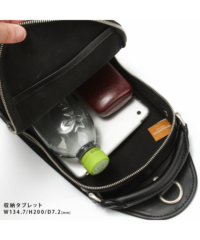 エルゴポック HERGOPOCH エルゴポック No.06 ワキシングレザー ボディバッグ ワンショルダーバッグ 男士 品牌 皮革 真皮 日本製 HERGOPOCH 06ーOS