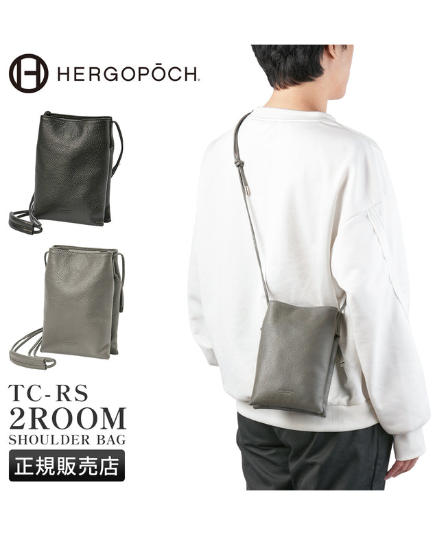 エルゴポック HERGOPOCH エルゴポック 肩背包 男士 品牌 皮革 真皮 輕量 日本製 斜背 小型 垂直型 頸掛包 HERGOPOCH TCーRS