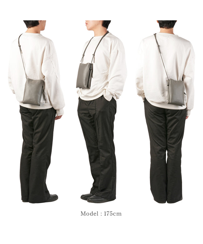 エルゴポック HERGOPOCH エルゴポック 肩背包 男士 品牌 皮革 真皮 輕量 日本製 斜背 小型 垂直型 頸掛包 HERGOPOCH TCーRS
